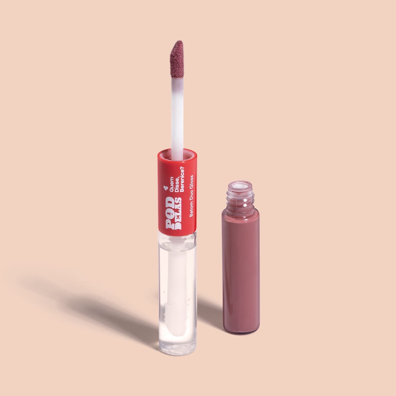 Batom Duo Gloss Nude Deixa O Like Qdb Pod Delas 8Ml