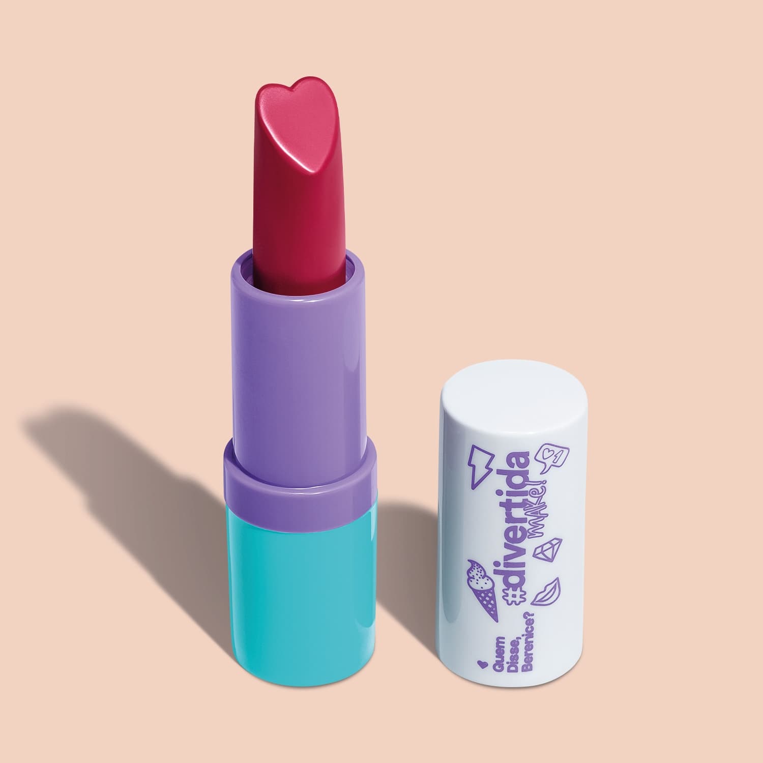 Batom Cremoso Rosa Radiante Qdb Divertida Make! 3,5G
