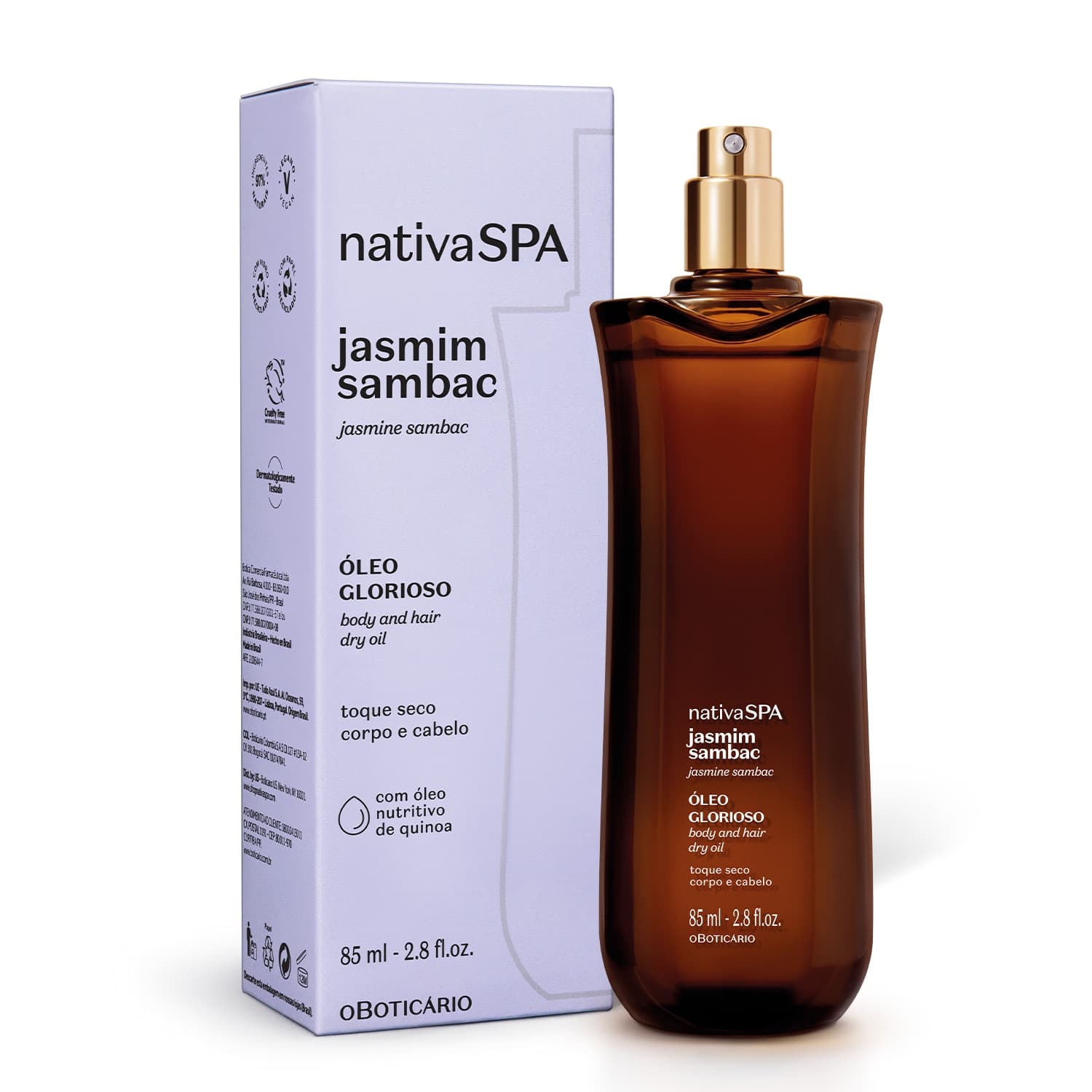 Óleo Multifuncional Glorioso Nativa Spa Jasmim Sambac 85Ml