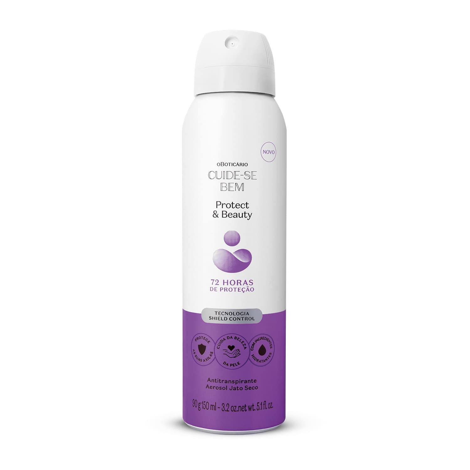 Desodorante Antitranspirante Aerosol Cuide-Se Bem Protect And Care 90G/150Ml
