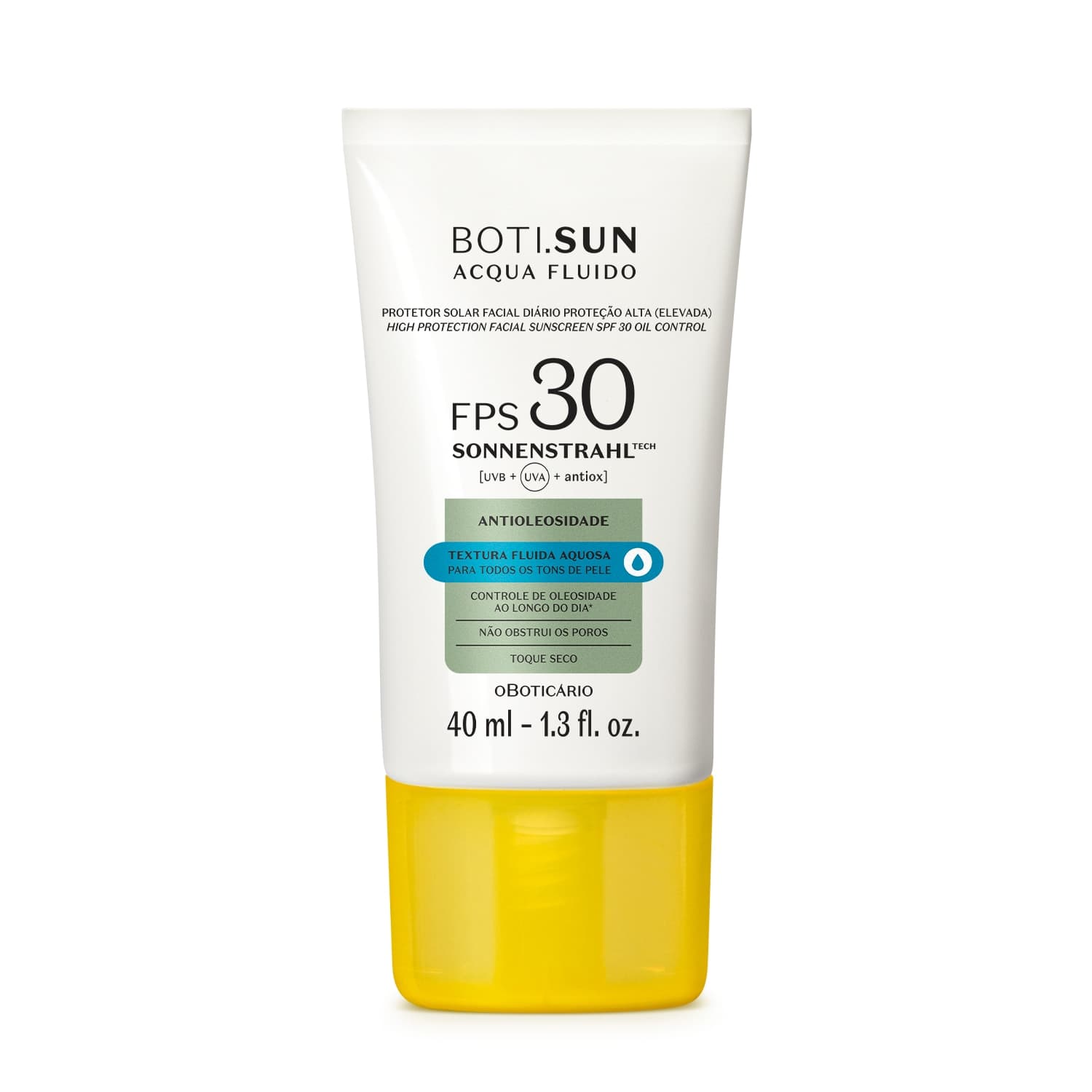 Protetor Solar Facial Antioleosidade Fps30 Boti.Sun Acqua Fluido 40Ml