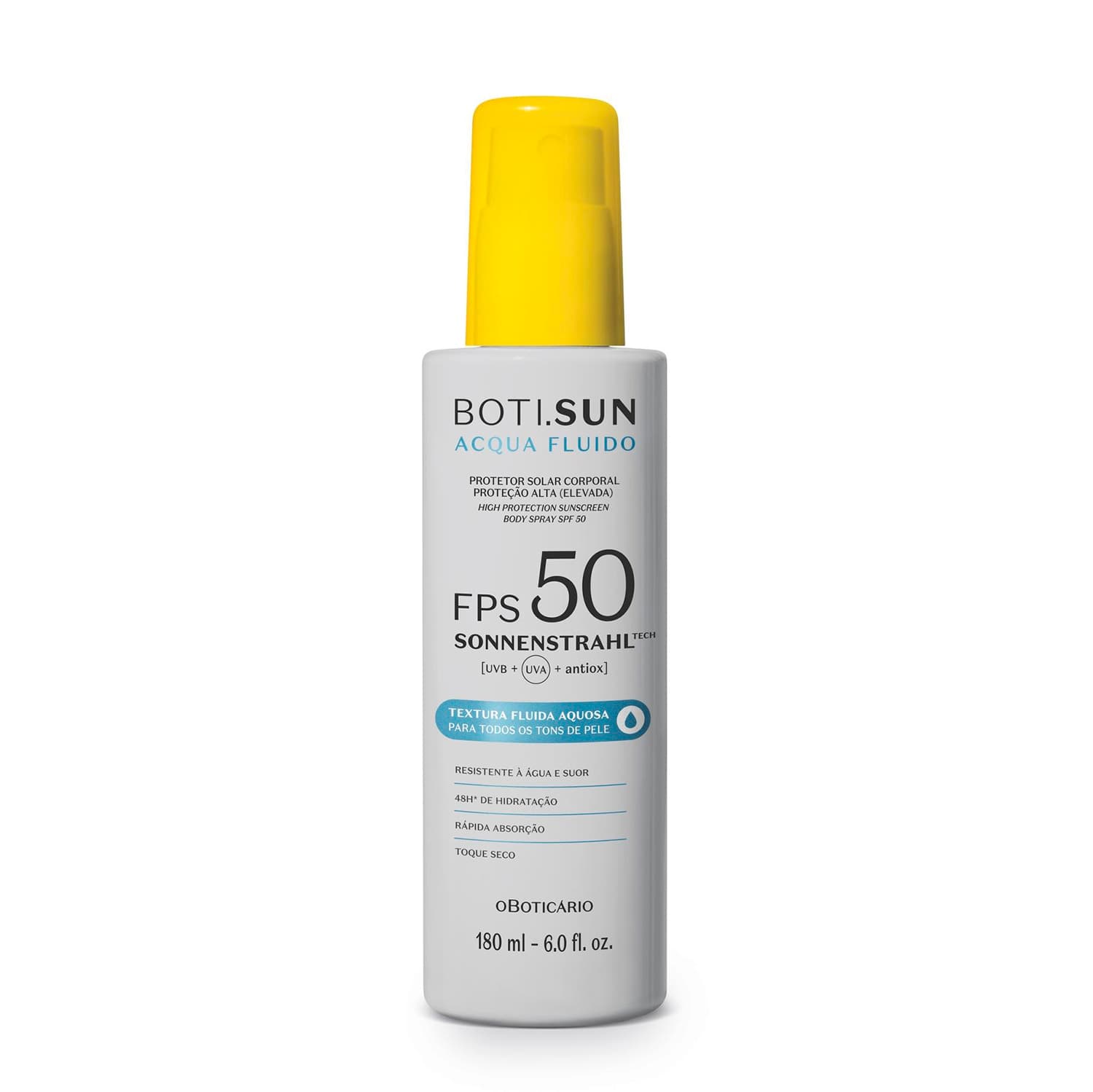 Spray Protetor Solar Corporal Fps 50 Boti.Sun Acqua Fluido 180Ml