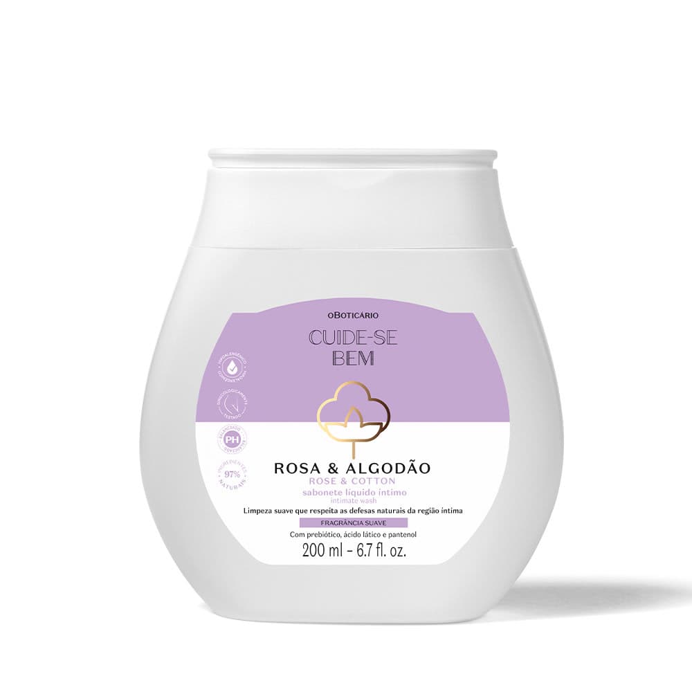 Sabonete Líquido Íntimo Cuide-Se Bem Rosa E Algodão 200Ml
