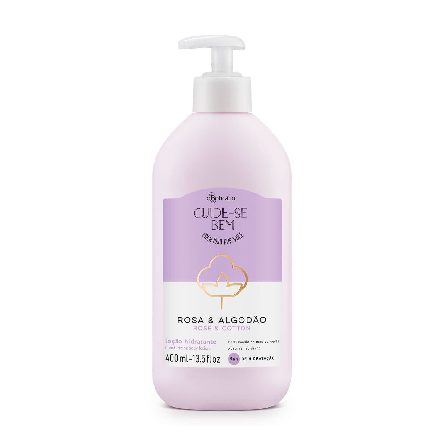 Loção Hidratante Desodorante Corporal Cuide-Se Bem Rosa E Algodão 400Ml