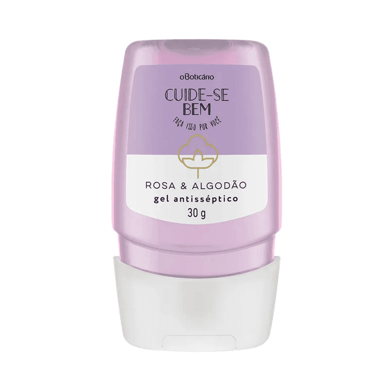 Álcool Em Gel Cuide-Se Bem Rosa E Algodão 30G