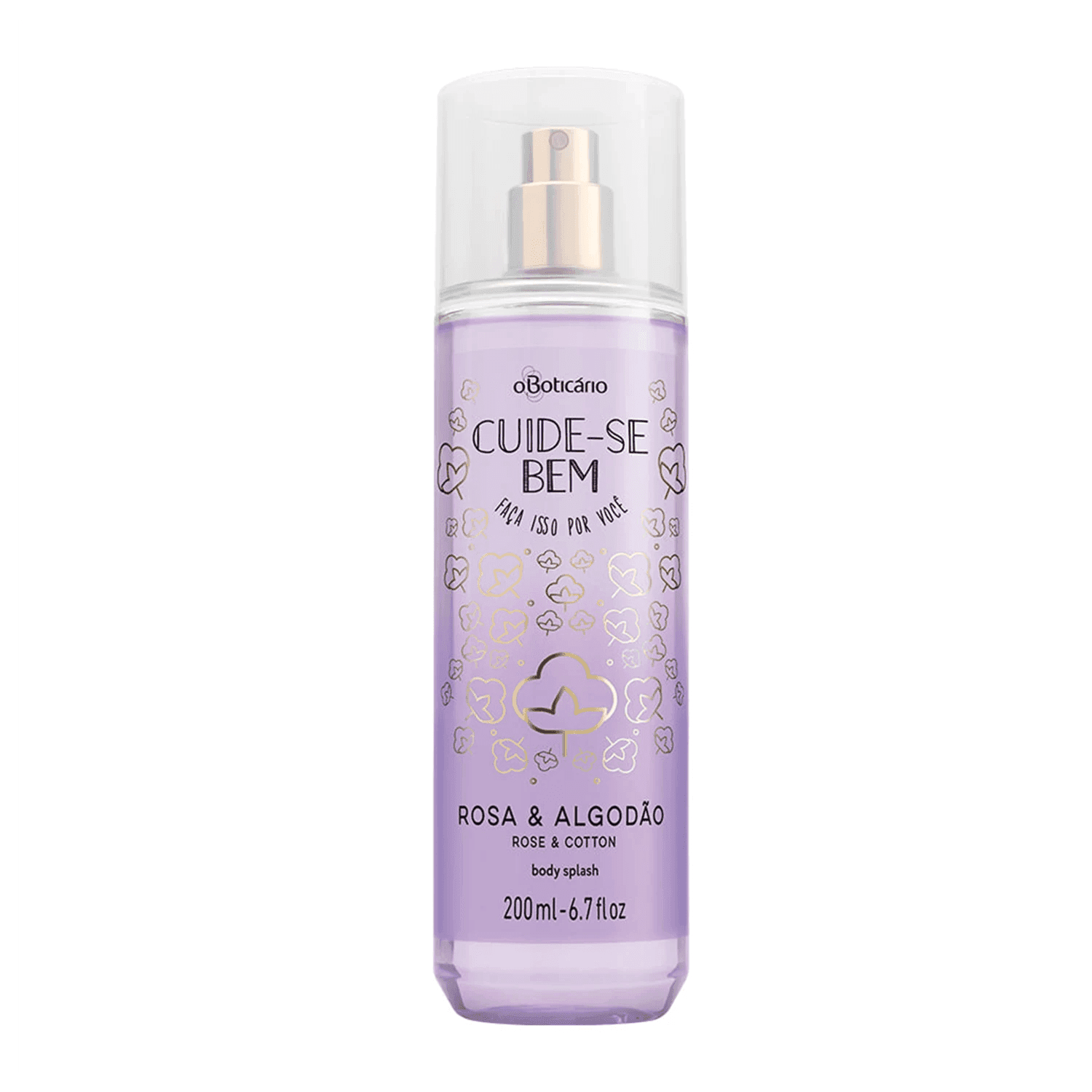 Body Splash Cuide-Se Bem Rosa E Algodão 200Ml