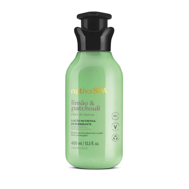 Loção Hidratante Desodorante Corporal Nativa Spa Limão E Patchouli 400Ml