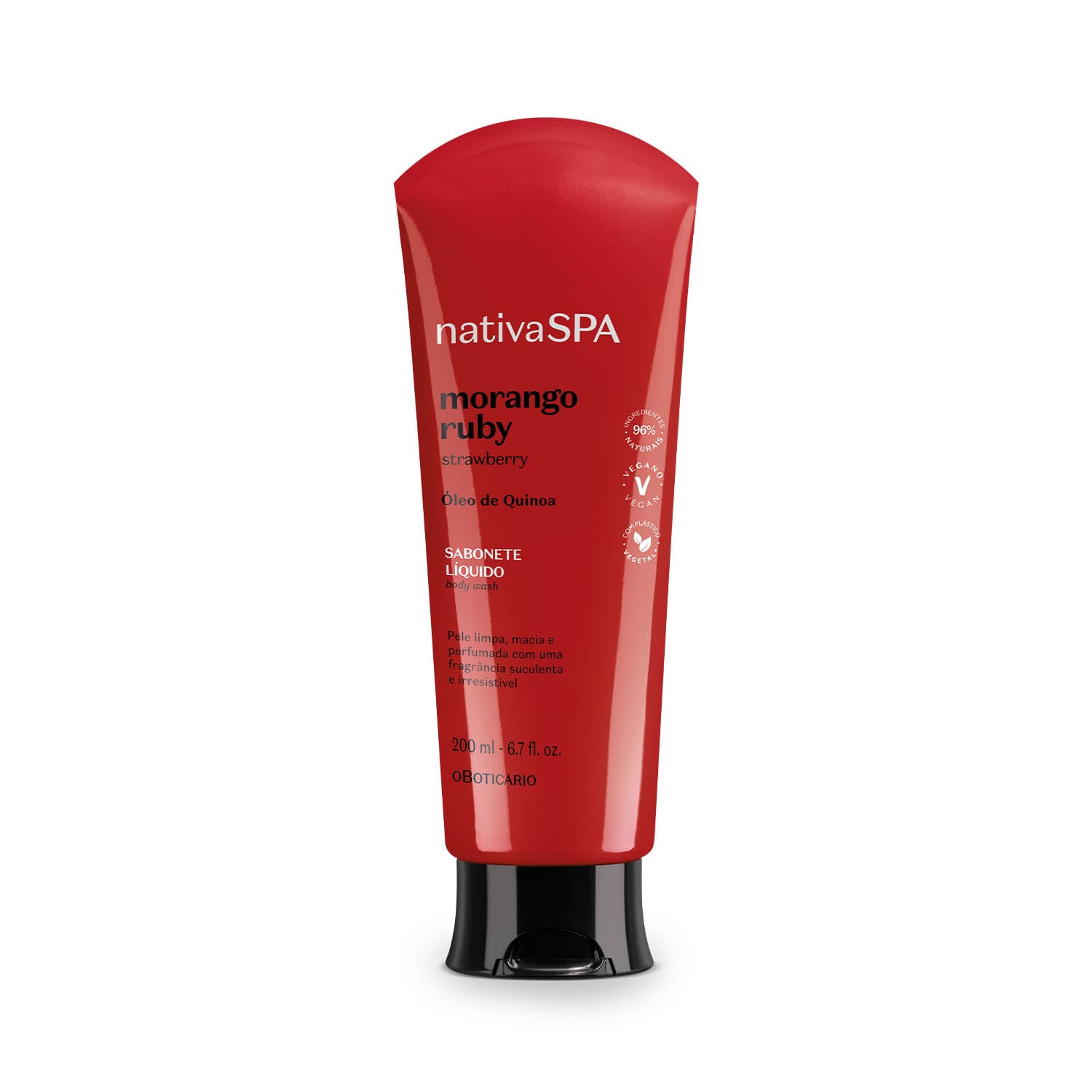 Sabonete Líquido Corporal Nativa Spa Morango Ruby 200Ml