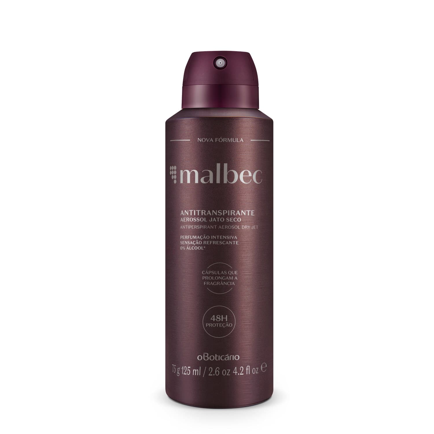 Desodorante Antitranspirante Malbec Aerossol 75G/125Ml