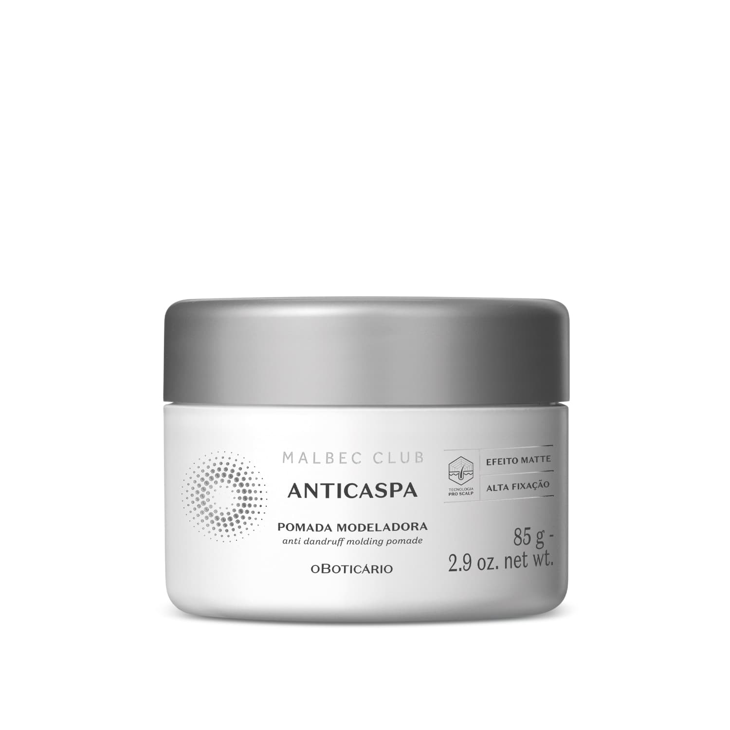Pomada Modeladora Anticaspa Malbec Club 85G