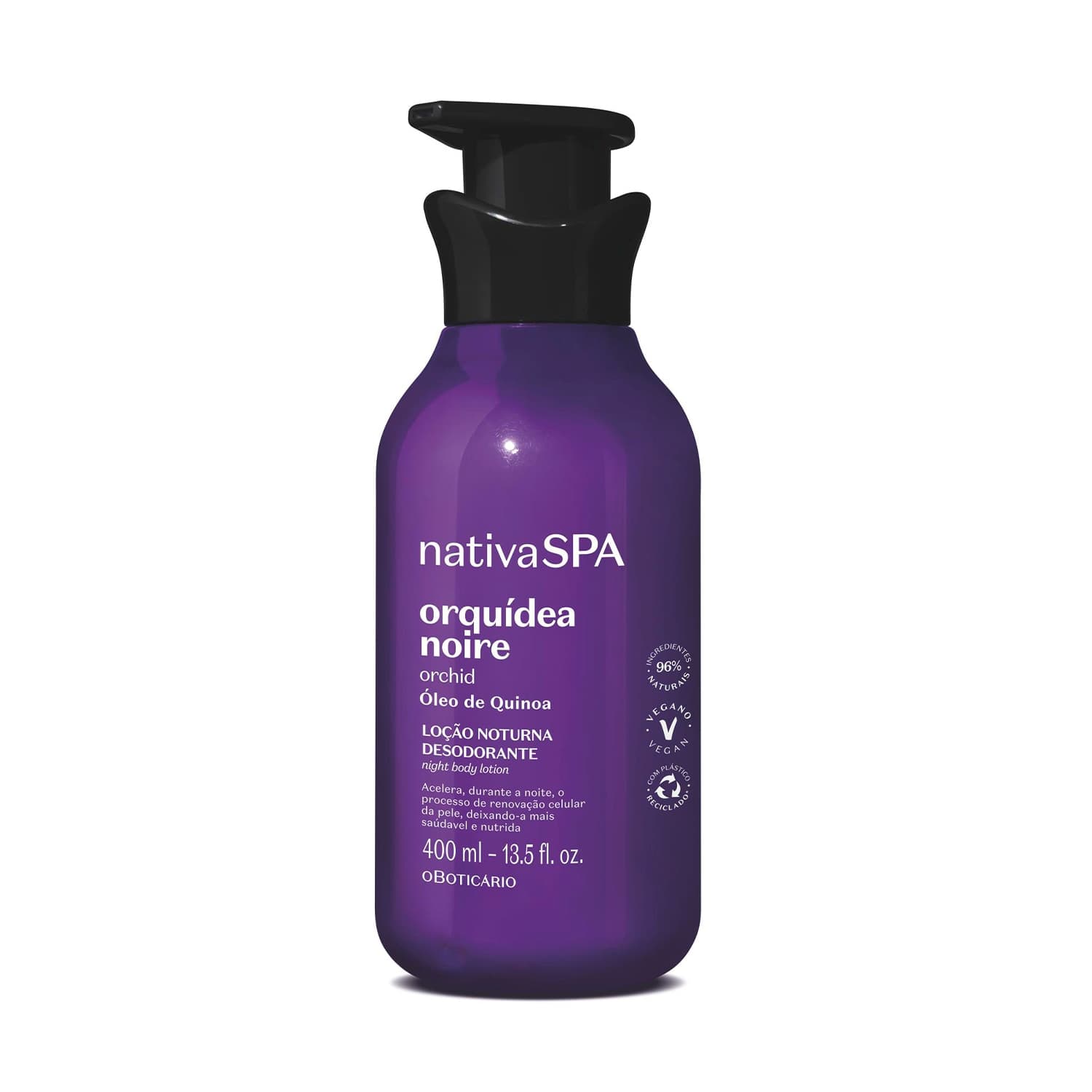 Loção Noturna Desodorante Corporal Nativa Spa Orquídea Noire 400Ml