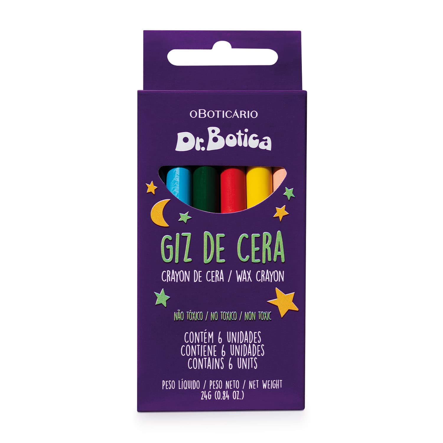 Caixa De Giz De Cera Dr. Botica 24G