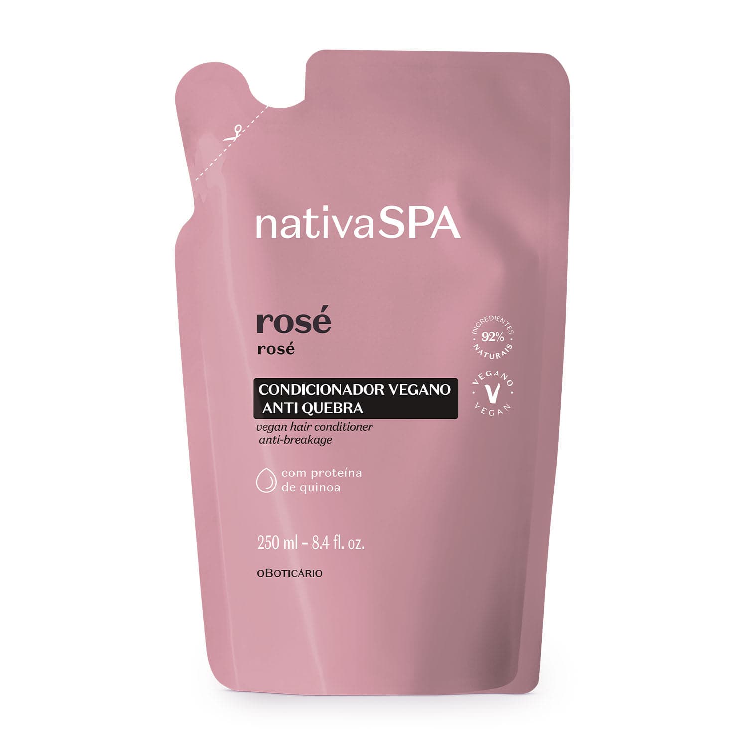 Refil Condicionador Antiquebra Nativa Spa Rosé 250Ml