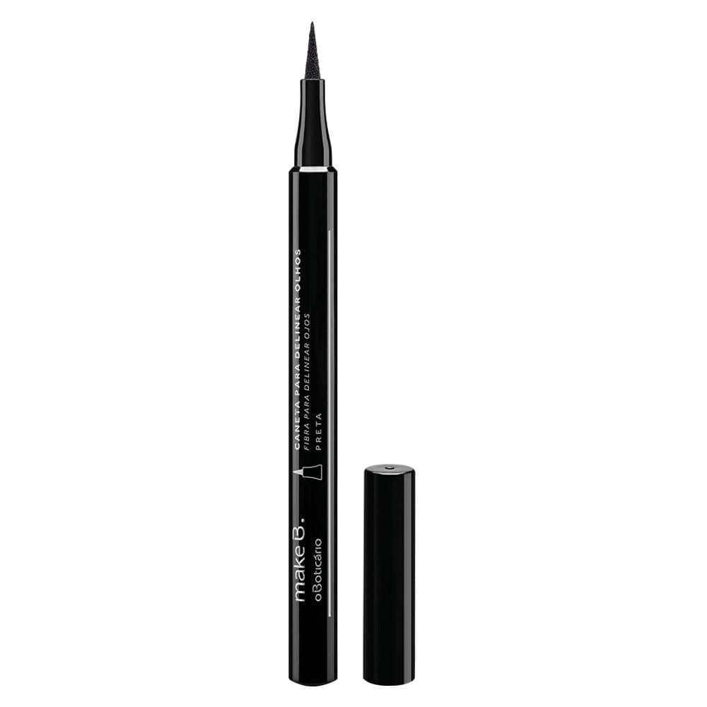 Caneta Delineadora Para Olhos Ponta Fina Preta Make B. 1,2Ml