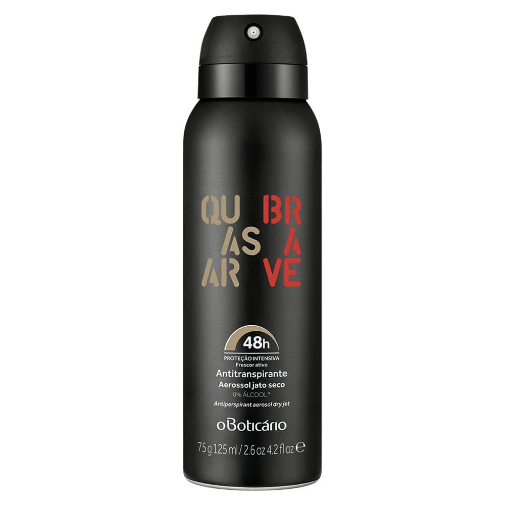 Desodorante Antitranspirante Aerosol Quasar Brave 75G/125Ml