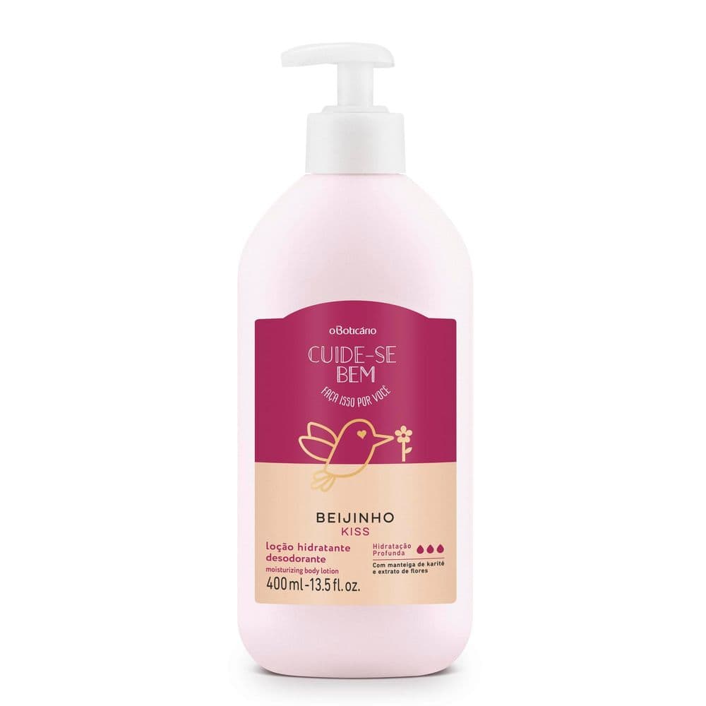 Loção Desodorante Hidratante Corporal Cuide-Se Bem Beijinho 400Ml
