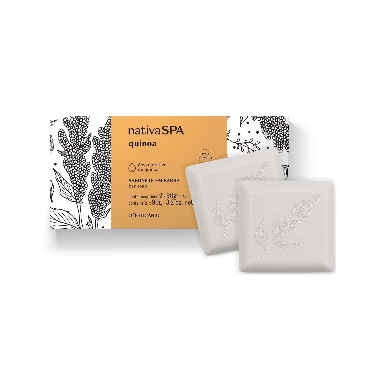 Sabonete Em Barra Nativa Spa Quinoa 2 Unidades De 90G