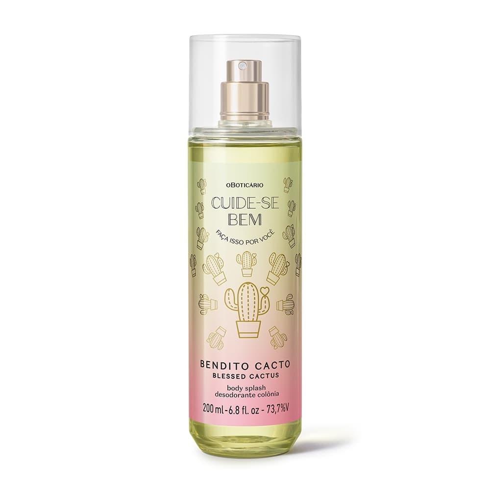 Body Splash Desodorante Colônia Cuide-Se Bem Bendito Cacto 200Ml
