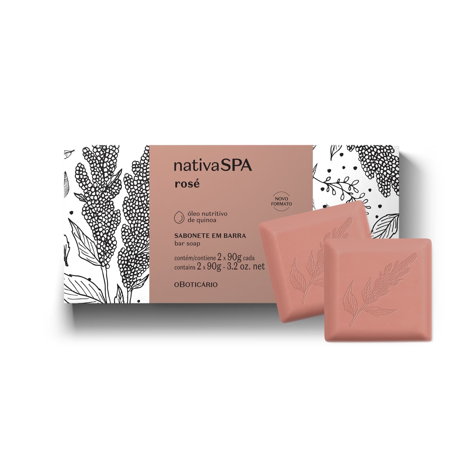 Sabonete Em Barra Nativa Spa Rosé 2 Unidades De 90G