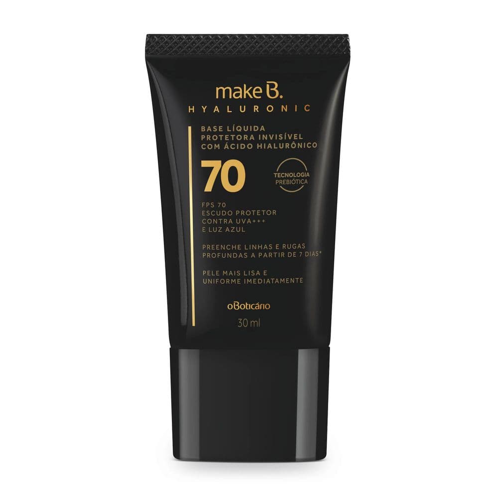 Base Líquida Incolor Protetora Make B. Hyaluronic Fps 70, 30 Ml