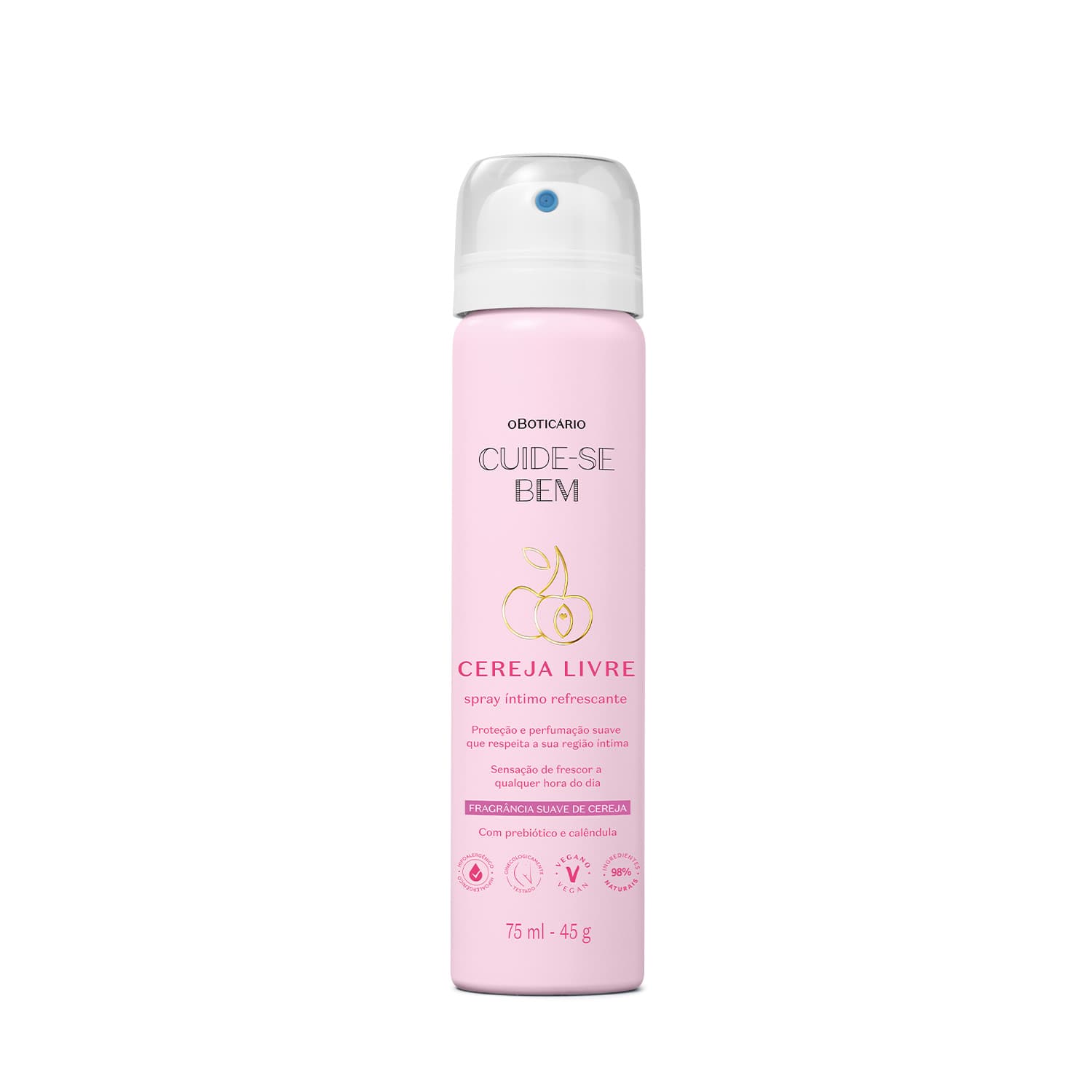 Spray Íntimo Refrescante Cuide-Se Bem Cereja Livre 75Ml