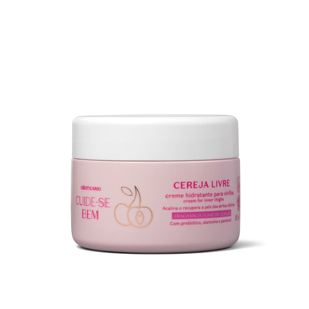 Creme Hidratante Para Virilha Cuide-Se Bem Cereja Livre 100Ml