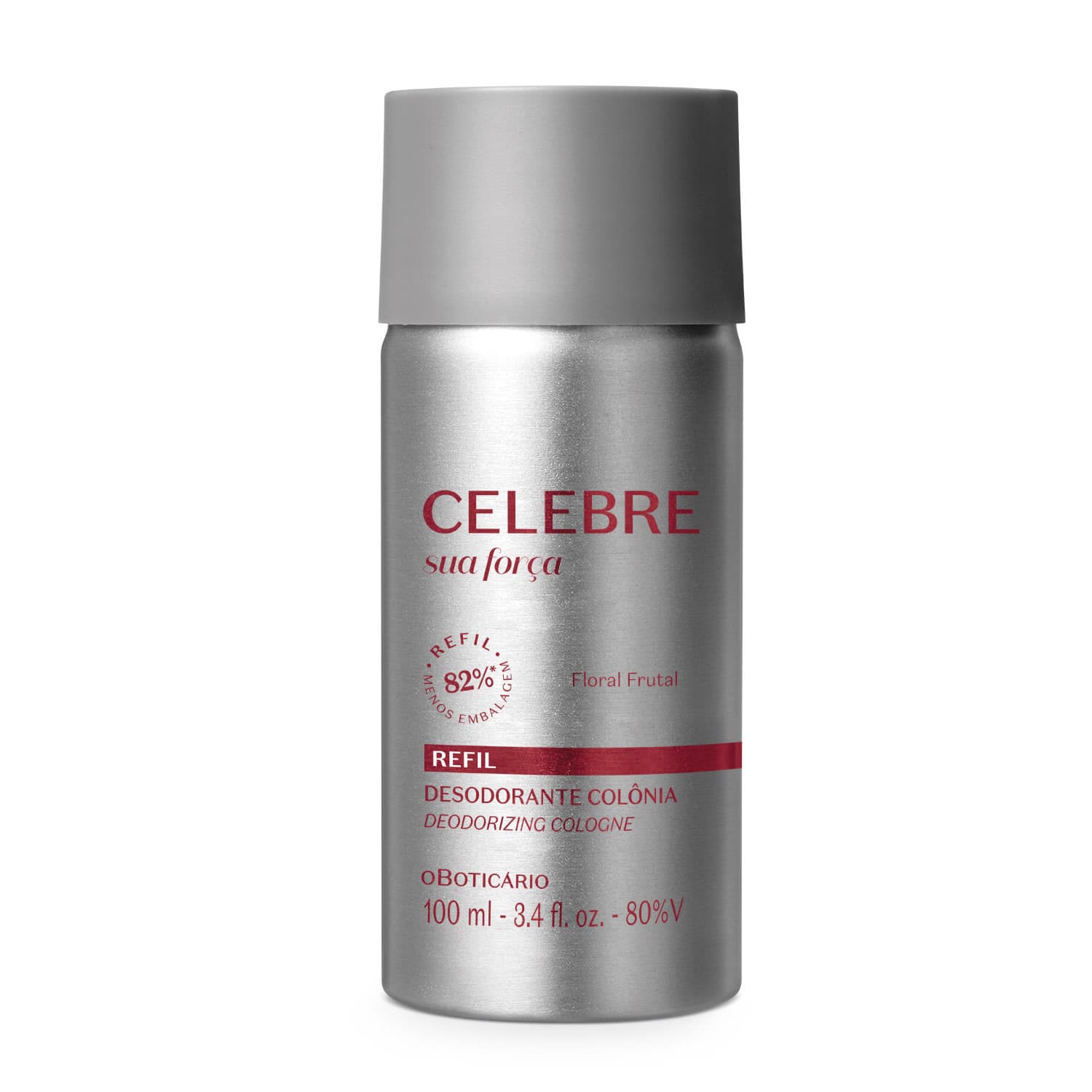 Refil Celebre Sua Força Desodorante Colônia Feminino 100Ml