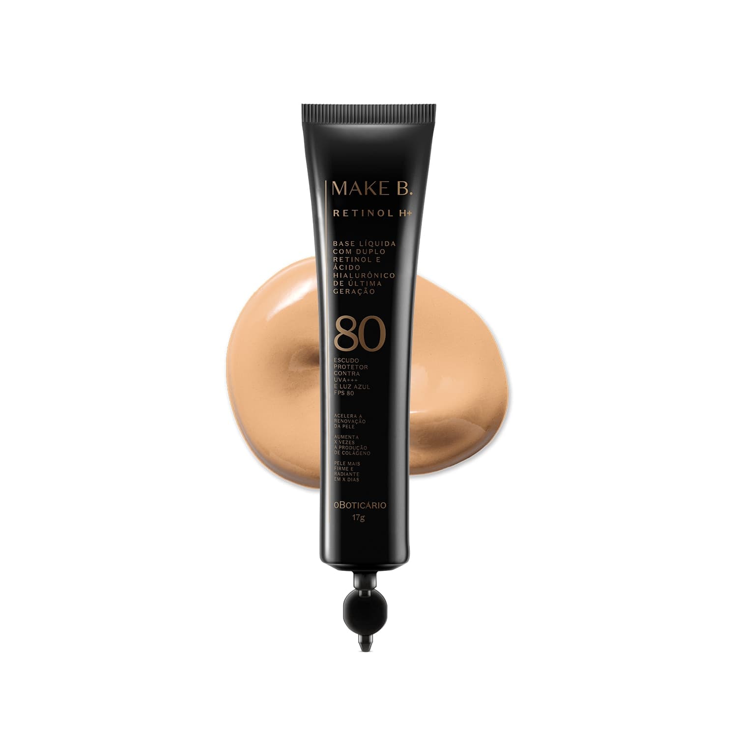 Refil Base Líquida Cor 15 Com Fps 80 Make B. Retinol H+ 26G