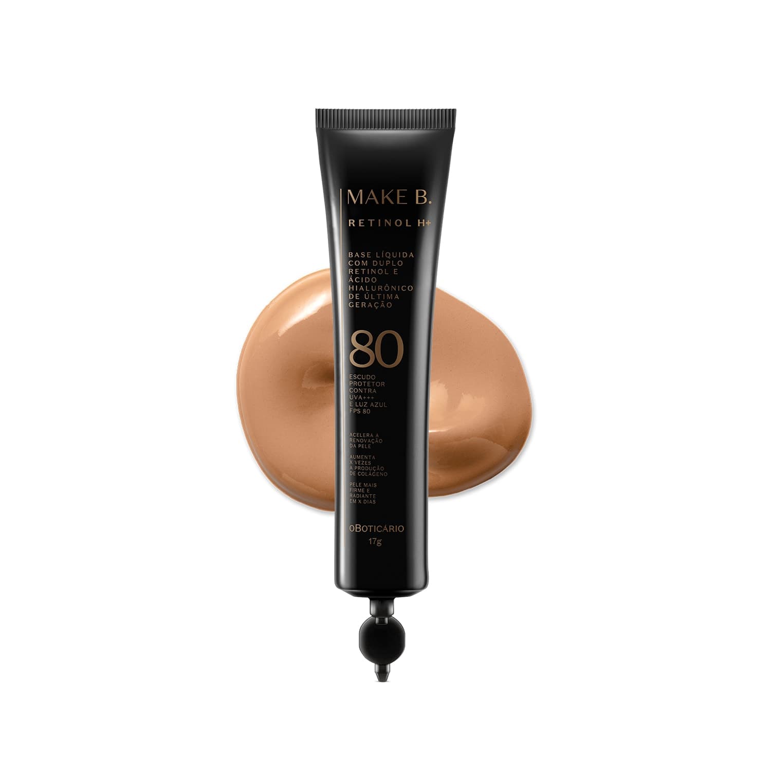 Refil Base Líquida Cor 25 Com Fps 80 Make B. Retinol H+ 26G