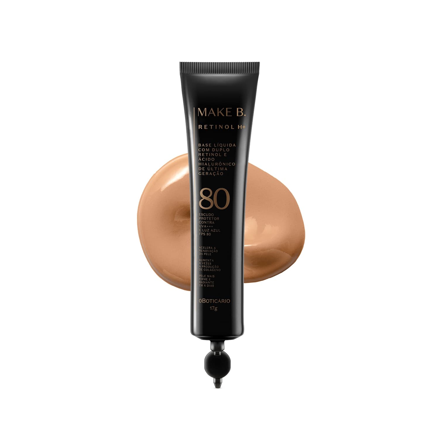 Refil Base Líquida Cor 30 Com Fps 80 Make B. Retinol H+ 26G