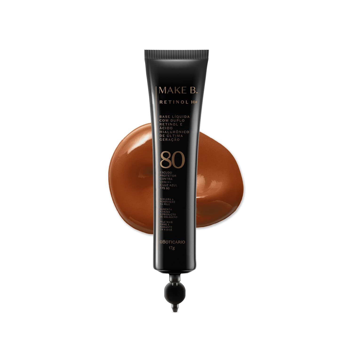 Refil Base Líquida Cor 70 Com Fps 80 Make B. Retinol H+ 26G