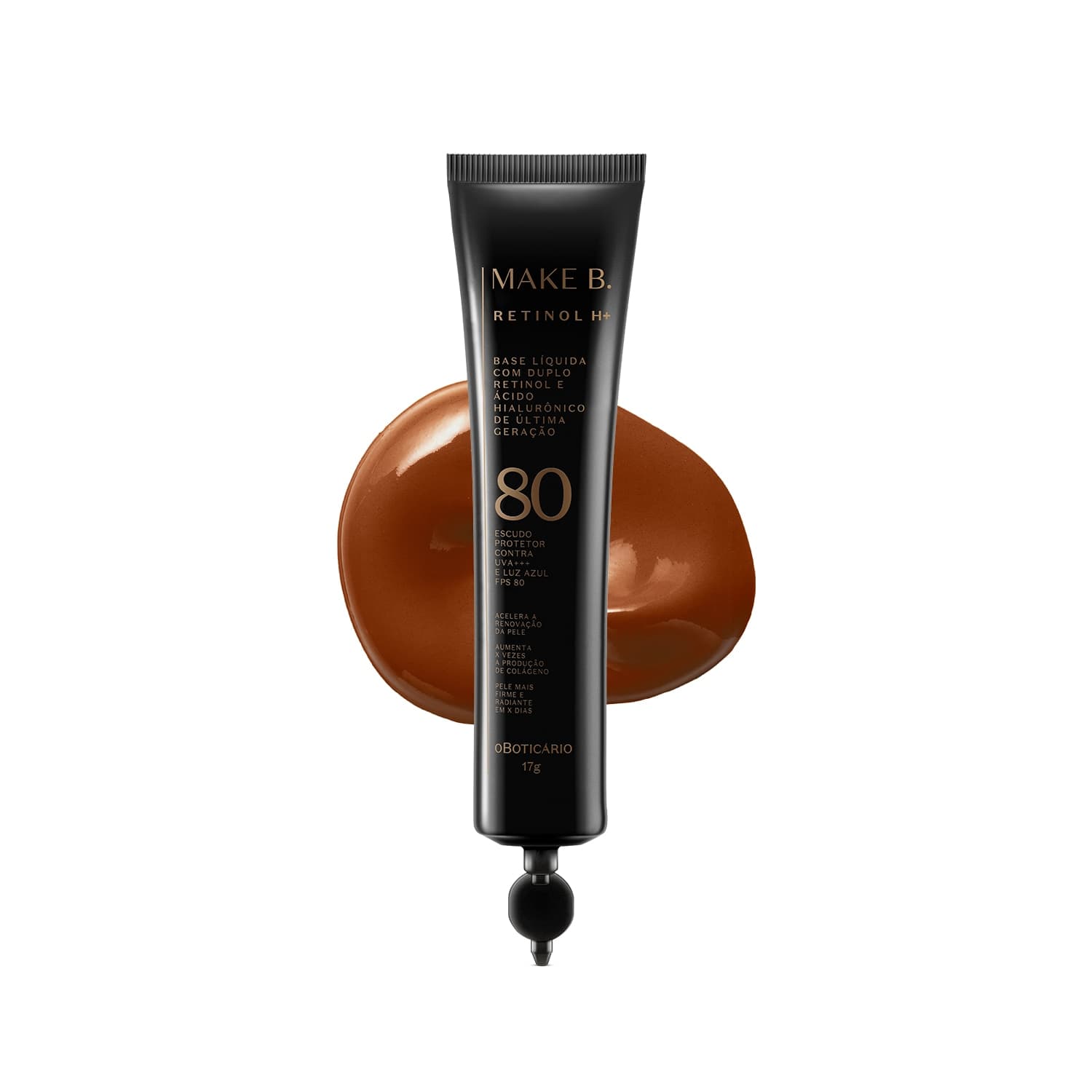 Refil Base Líquida Cor 75 Com Fps 80 Make B. Retinol H+ 26G