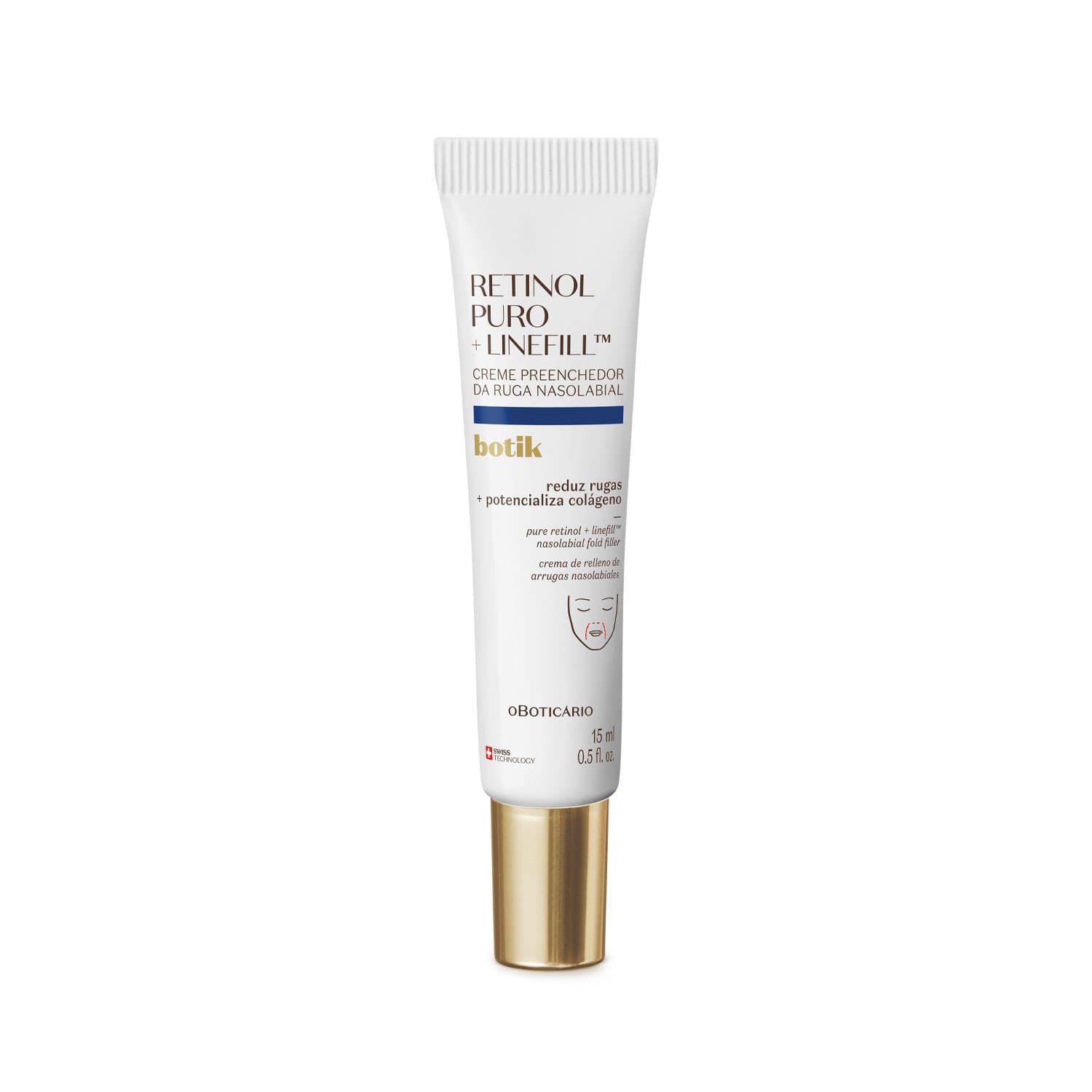 Creme Preenchedor Da Ruga Nasolabial Botik Retinol Puro + Linefill 15Ml