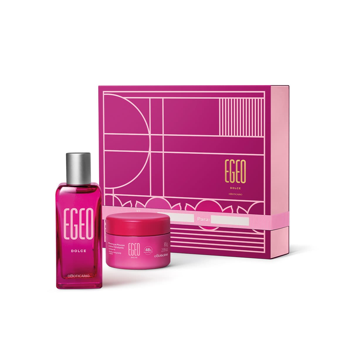 Kit Presente Egeo Dolce: Desodorante Colônia 50Ml + Merengue Mousse Hidratante 85G