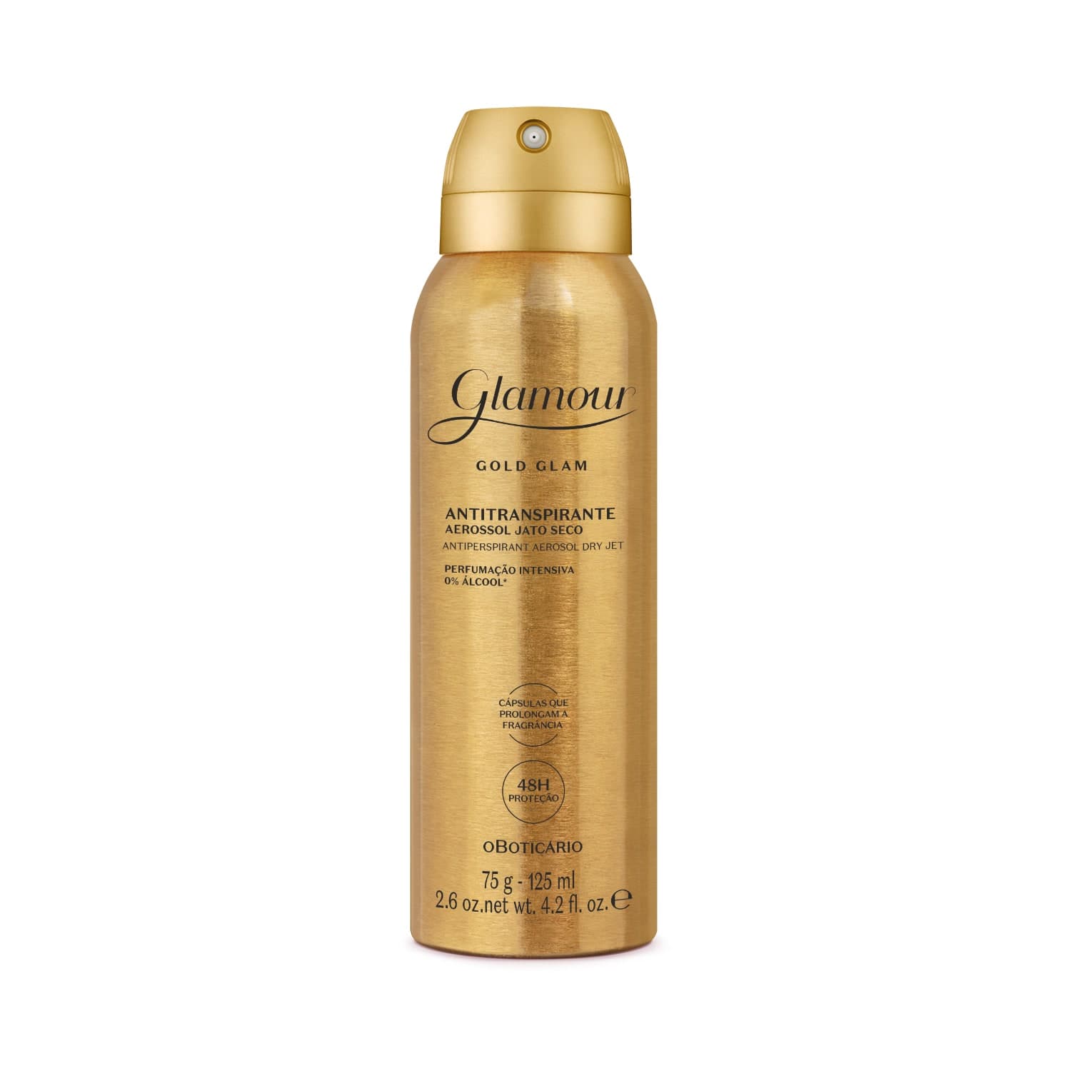 Desodorante Antitranspirante Aerossol Glamour Gold Glam 75G/125Ml