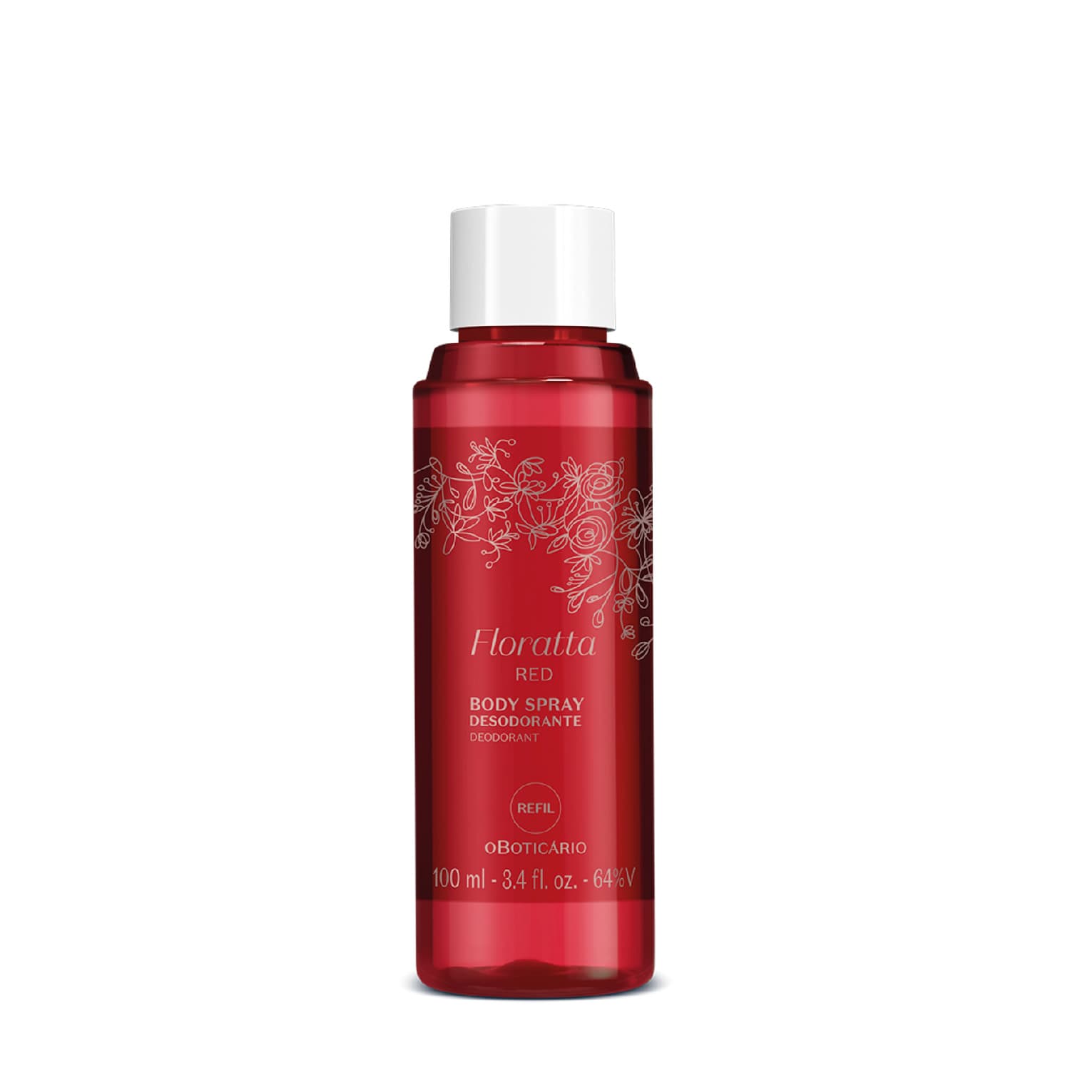 Refil Body Spray Desodorante Floratta Red 100Ml