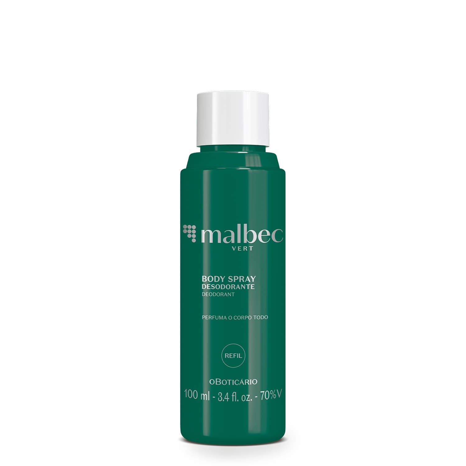 Refil Body Spray Desodorante Malbec Vert 100Ml