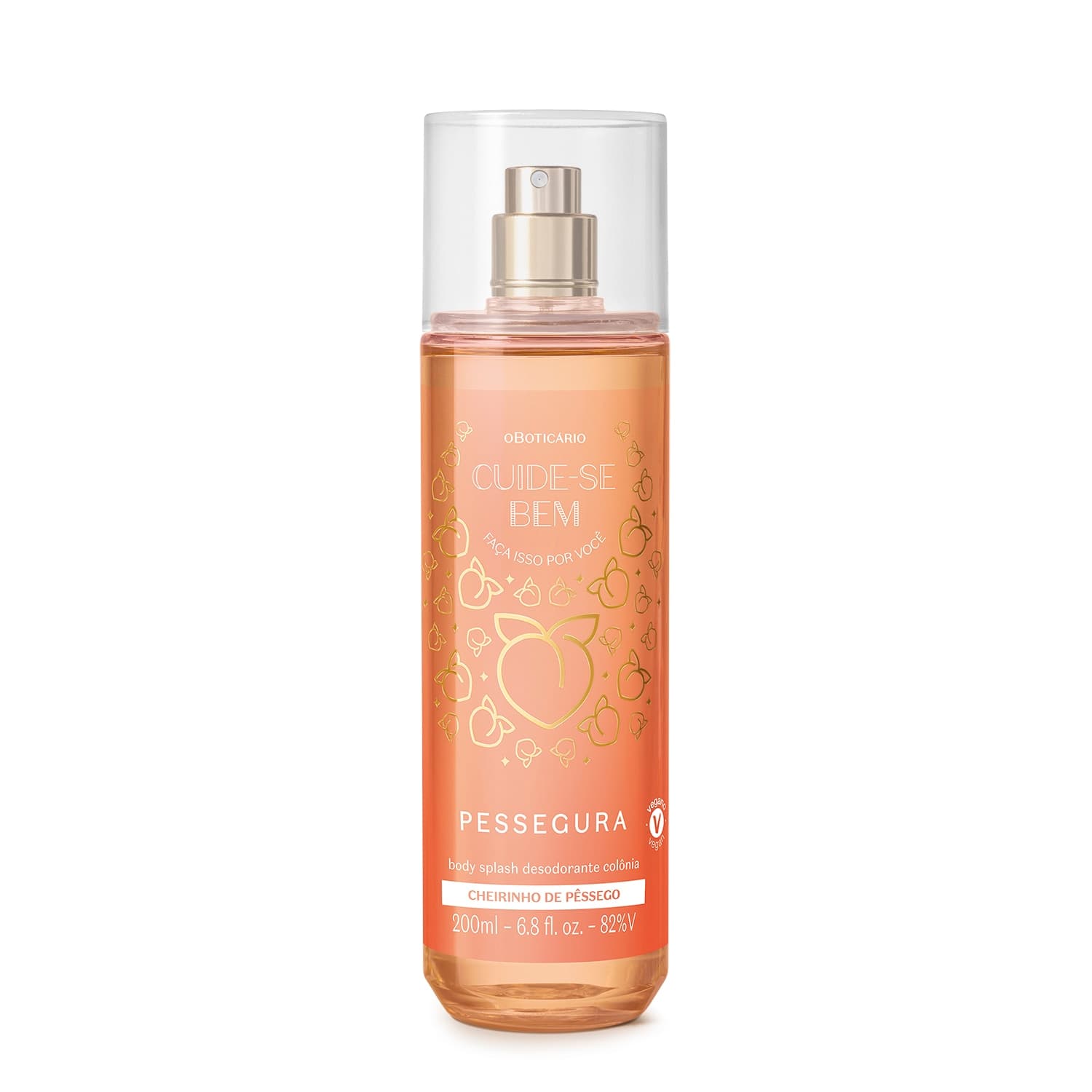 Body Splash Desodorante Corporal Cuide-Se Bem Pessegura 200Ml