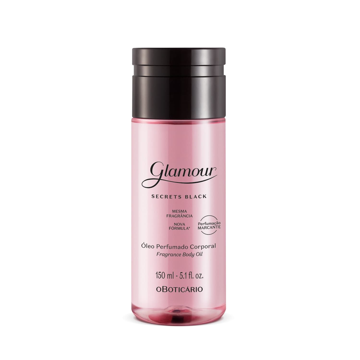 Óleo Perfumado Desodorante Corporal Glamour Secrets Black 150Ml